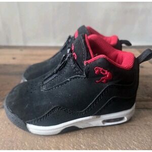 Kids Shaq Black/Red Front Zip Basketball Athletic Sneaker Shoes Toddler Sz 5